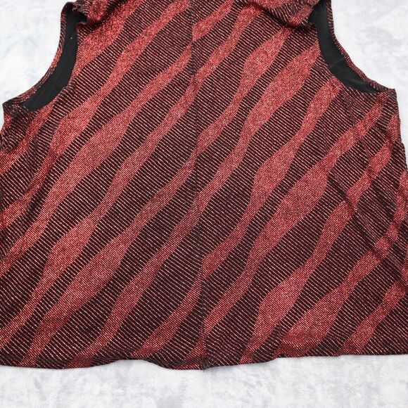 DressBarn Suits Womens 22 Red 2 Piece Embroidery Blazer Jacket and Tank - Picture 15 of 16